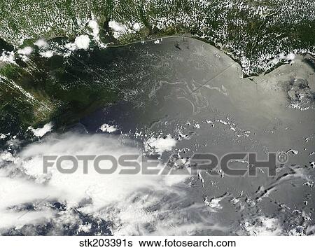 Oil slick in the Gulf of Mexico. View Large Photo Image Stock Photograph - Oil slick in the Gulf of Mexico. . Fotosearch
