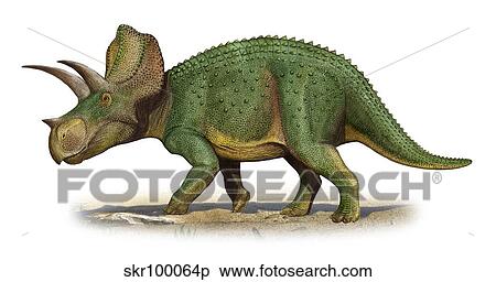 Stock Illustration - Ojoceratops fowleri, a prehistoric era dinosaur.. Fotosearch