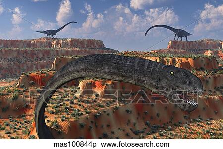 Omeisaurus sauropod dinosaurs from the Jurassic Era. View Large Illustration Stock Illustration - Omeisaurus sauropod dinosaurs from the Jurassic Era.. Fotosearch