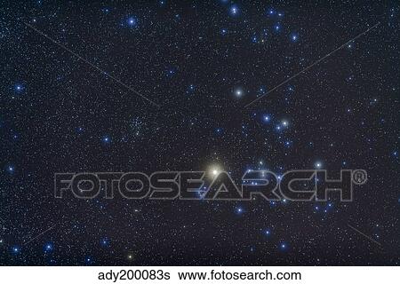Open cluster Hyades and giant star Aldebaran in the constellation of Taurus. View Large Photo Image Stock Photograph - Open cluster Hyades and giant star Aldebaran in the constellation of Taurus.. Fotosearch