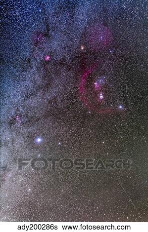 Orion and Canis Major with the dog star Sirius at lower left. View Large Photo Image Stock Photograph - Orion and Canis Major with the dog star Sirius at lower left.. Fotosearch