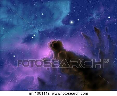 Stock Illustration - Our Sun may have formed from a protostellar nebula like this one.. Fotosearch