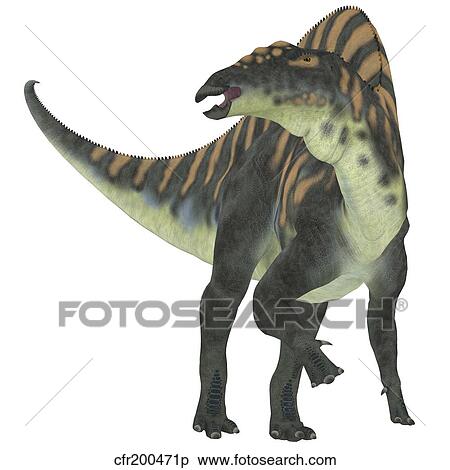 Ouranosaurus dinosaur, white background. View Large Illustration Stock Illustration - Ouranosaurus dinosaur, white background.. Fotosearch