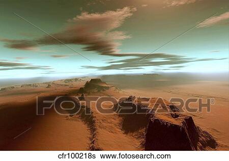 Overhead view of a vast desert wilderness. View Large Illustration Stock Illustration - Overhead view of a vast desert wilderness.. Fotosearch
