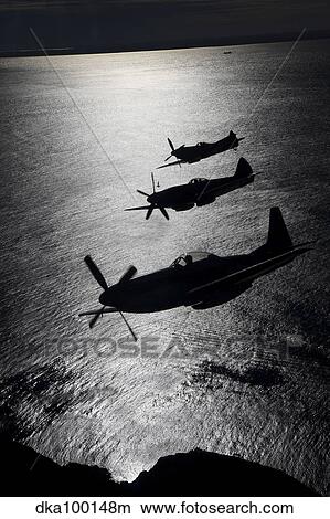 P-51 Cavalier Mustang with Supermarine Spitfire fighter warbirds. View Large Photo Image Picture - P-51 Cavalier Mustang with Supermarine Spitfire fighter warbirds.. Fotosearch