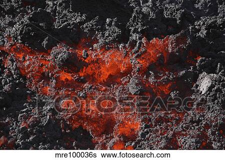 Stock Photograph - Pacaya lava flow, Guatemala.. Fotosearch