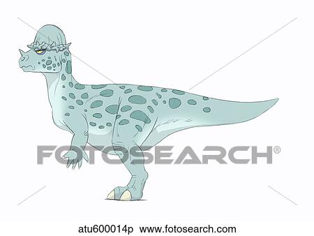 Pachycephalosaurus pencil drawing with digital color. View Large Illustration Stock Illustration - Pachycephalosaurus pencil drawing with digital color.. Fotosearch