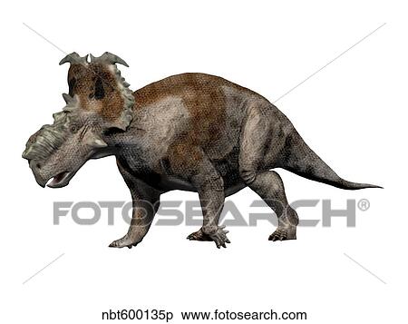 Pachyrhinosaurus dinosaur. View Large Illustration Stock Illustration - Pachyrhinosaurus dinosaur.. Fotosearch