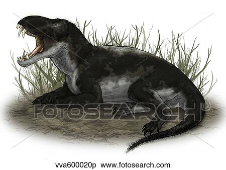 Pampaphoneus, a genus of dinocephalian dinosaur. View Large Illustration Stock Illustration - Pampaphoneus, a genus of dinocephalian dinosaur.. Fotosearch