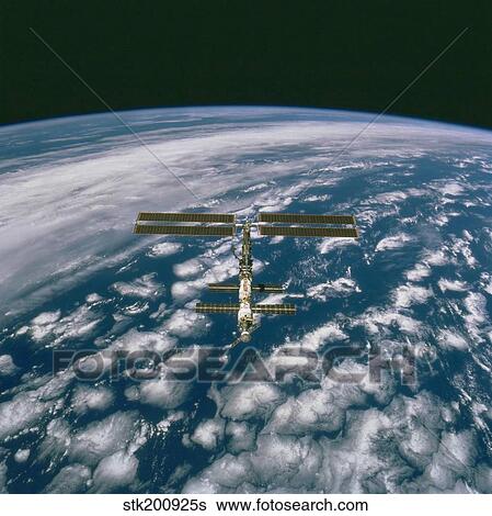 Pan Clouds, International Space Station View Large Photo Image Stock Photograph - Pan Clouds, International Space Station. Fotosearch