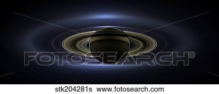 Panoramic mosaic of the Saturn system backlit by the Sun. View Large Photo Image Stock Photograph - Panoramic mosaic of the Saturn system backlit by the Sun.. Fotosearch