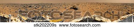 Stock Photograph - Panoramic view of Mars.. Fotosearch