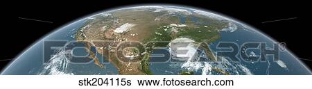 Panoramic view of planet Earth and the United States. View Large Photo Image Stock Photograph - Panoramic view of planet Earth and the United States.. Fotosearch