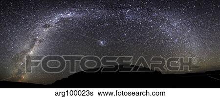Panoramic view of the Milky Way over Somuncura, Argentina. View Large Photo Image Stock Photograph - Panoramic view of the Milky Way over Somuncura, Argentina.. Fotosearch