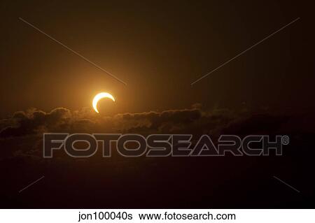 Partial Solar Eclipse View Large Photo Image Stock Photograph - Partial Solar Eclipse. Fotosearch