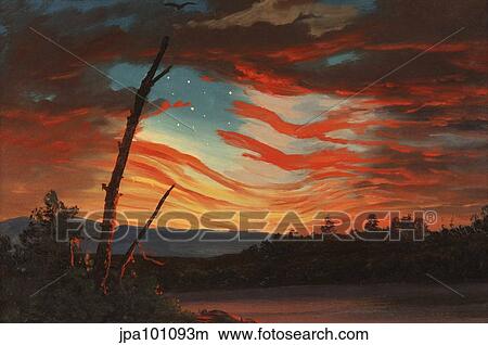 Stock Illustration - Patriotic and symbolic painting after the attack on Fort Sumter.. Fotosearch