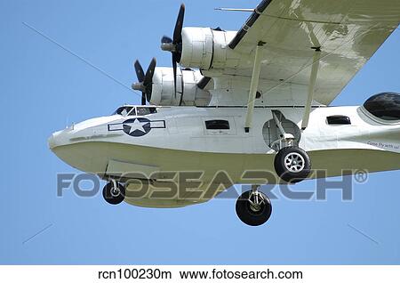 PBY Catalina seaplane in World War II U. S. Navy colors. View Large Photo Image Picture - PBY Catalina seaplane in World War II U. S. Navy colors.. Fotosearch
