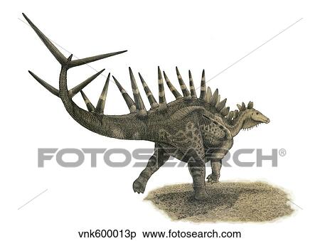 Pencil drawing of Kentrosaurus aethiopicus on yellow paper. View Large Illustration Stock Illustration - Pencil drawing of Kentrosaurus aethiopicus on yellow paper.. Fotosearch