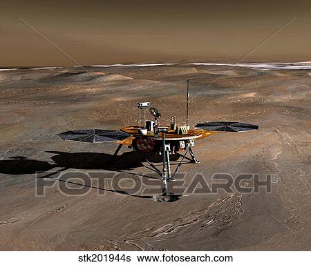 Phoenix Mars Lander View Large Illustration Stock Illustration - Phoenix Mars Lander. Fotosearch