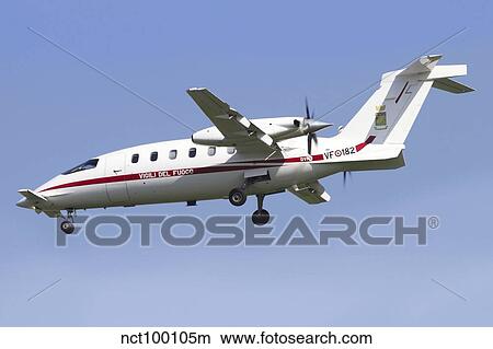 Piaggio P180 Avanti of Italy's Vigili del Fuoco flying over Italy. View Large Photo Image Picture - Piaggio P180 Avanti of Italy's Vigili del Fuoco flying over Italy.. Fotosearch