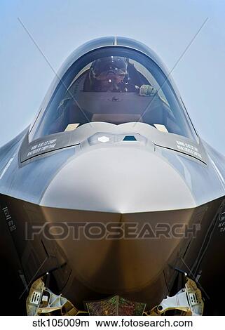 Pilot in the cockpit of a U. S. Air Force F-35 Lightning II. View Large Photo Image Picture - Pilot in the cockpit of a U. S. Air Force F-35 Lightning II.. Fotosearch