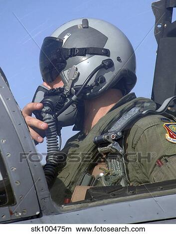 Pilot prepares to taxi out for a mission in a F-15 Eagle. View Large Photo Image Picture - Pilot prepares to taxi out for a mission in a F-15 Eagle.. Fotosearch