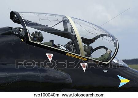 Pilots in the cockpit of a BAE Hawk T1 aircraft of the Royal Air Force. View Large Photo Image Picture - Pilots in the cockpit of a BAE Hawk T1 aircraft of the Royal Air Force.. Fotosearch
