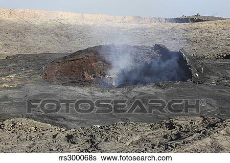 Pit crater harbouring lava lake, Erta Ale volcano, Danakil Depression, Ethiopia. View Large Photo Image Stock Photograph - Pit crater harbouring lava lake, Erta Ale volcano, Danakil Depression, Ethiopia.. Fotosearch
