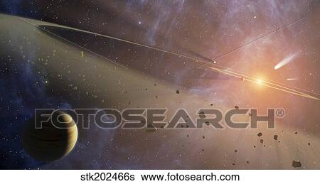 Planetary system Epsilon Eridani. View Large Illustration Stock Illustration - Planetary system Epsilon Eridani.. Fotosearch