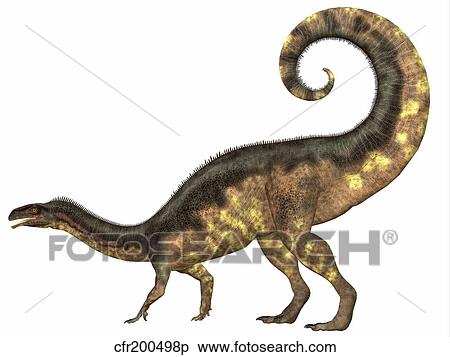 Stock Illustration - Plateosaurus dinosaur, side view.. Fotosearch