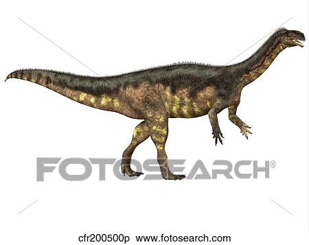 Plateosaurus dinosaur, side view. View Large Illustration Stock Illustration - Plateosaurus dinosaur, side view.. Fotosearch