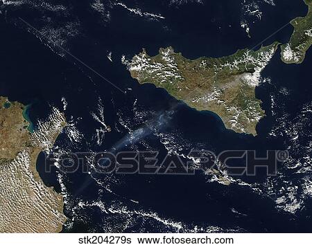 Plume from Mt. Etna in Sicily. View Large Photo Image Stock Photograph - Plume from Mt. Etna in Sicily.. Fotosearch