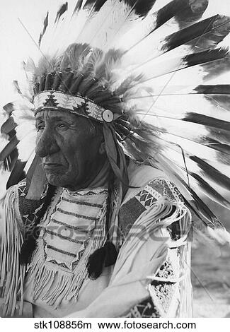 Portrait of Chief Red Cloud in headdress. View Large Photo Image Picture - Portrait of Chief Red Cloud in headdress.. Fotosearch