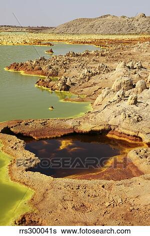 Potassium salt deposits, Dallol geothermal area, Danakil Depression, Ethiopia. View Large Photo Image Stock Photograph - Potassium salt deposits, Dallol geothermal area, Danakil Depression, Ethiopia.. Fotosearch