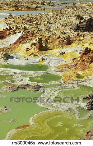 Potassium salt deposits, Dallol geothermal area, Danakil Depression, Ethiopia. View Large Photo Image Stock Photograph - Potassium salt deposits, Dallol geothermal area, Danakil Depression, Ethiopia.. Fotosearch