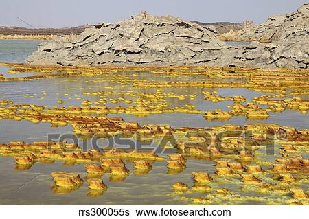 Potassium salt deposits, Dallol geothermal area, Danakil Depression, Ethiopia. View Large Photo Image Stock Photograph - Potassium salt deposits, Dallol geothermal area, Danakil Depression, Ethiopia.. Fotosearch