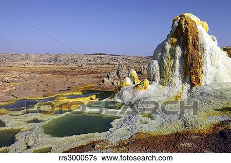 Potassium salt deposits, Dallol geothermal area, Danakil Depression, Ethiopia. View Large Photo Image Stock Photograph - Potassium salt deposits, Dallol geothermal area, Danakil Depression, Ethiopia.. Fotosearch