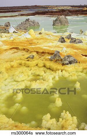 Potassium salt deposits, Dallol geothermal area, Danakil Depression, Ethiopia. View Large Photo Image Stock Photograph - Potassium salt deposits, Dallol geothermal area, Danakil Depression, Ethiopia.. Fotosearch