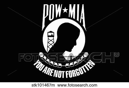 POW-MIA flag. View Large Illustration Stock Illustration - POW-MIA flag.. Fotosearch
