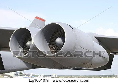 Pratt & Whitney engines TF33 of the B-52H Stratofortress. View Large Photo Image Picture - Pratt & Whitney engines TF33 of the B-52H Stratofortress.. Fotosearch
