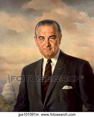 Presidential portait of Lyndon Baines Johnson. View Large Illustration Stock Illustration - Presidential portait of Lyndon Baines Johnson.. Fotosearch