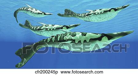 Stock Illustration - Pteraspis is an extinct genus of jawless ocean fish that lived in the Devonian period.. Fotosearch