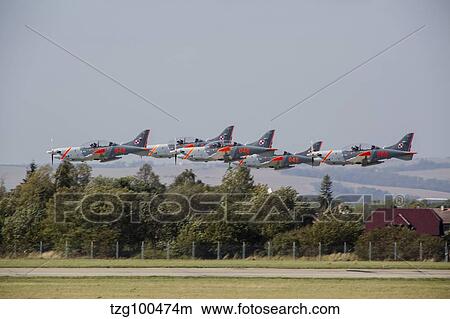 Picture - PZL-130 Orlik trainers of the Polish Air Force.. Fotosearch