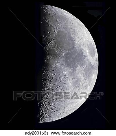 Quarter Moon View Large Photo Image Stock Photograph - Quarter Moon. Fotosearch