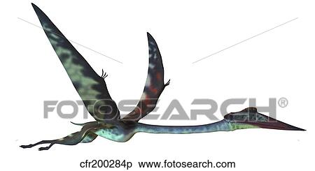 Stock Illustration - Quetzalcoatlus predatory pterosaur.. Fotosearch