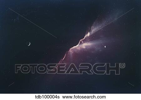Stock Illustration - Rays of light from a newborn nebula.. Fotosearch