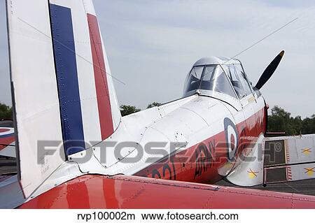 Rear view of a de Havilland Canada DHC-1 Chipmunk. View Large Photo Image Picture - Rear view of a de Havilland Canada DHC-1 Chipmunk.. Fotosearch