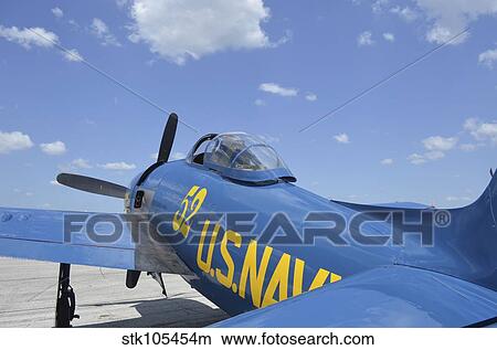 Rear view of a F8F Bearcat parked on the flight line. View Large Photo Image Picture - Rear view of a F8F Bearcat parked on the flight line.. Fotosearch