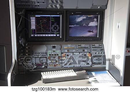 Picture - Refueling operator's work station inside of an Airbus A310 MRTT.. Fotosearch