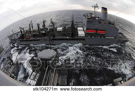 Replenishment at sea between USNS Rappahannock and USS Ronald Reagan. View Large Photo Image Picture - Replenishment at sea between USNS Rappahannock and USS Ronald Reagan.. Fotosearch